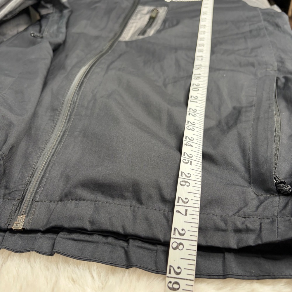 Columbia Omni-Tech Hooded Waterproof Jacket Black Grey Mens Large Utility Tech - Picture 13 of 16